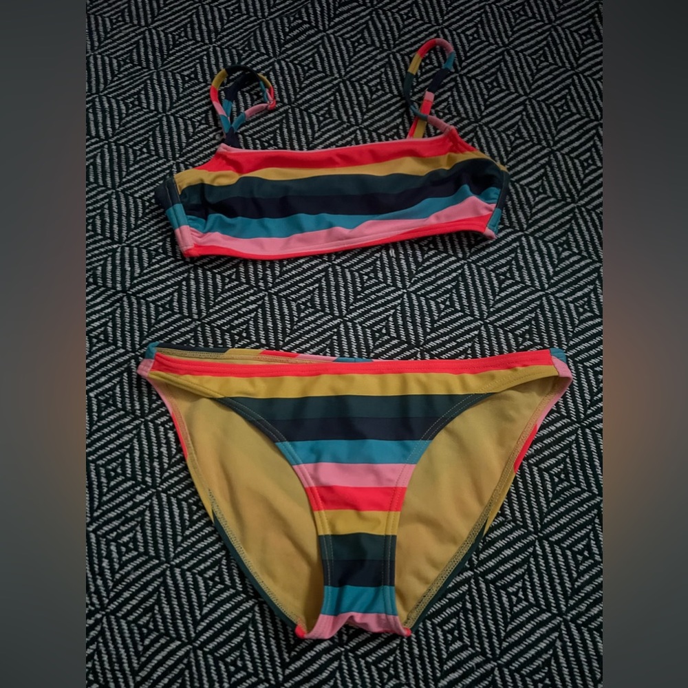 Xhileration with Target, rainbow chevron swimsuit set
